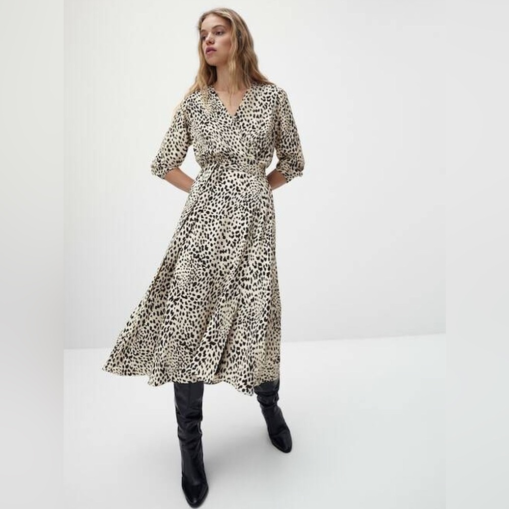 Massimo Dutti Long Animal Print dress Size 4